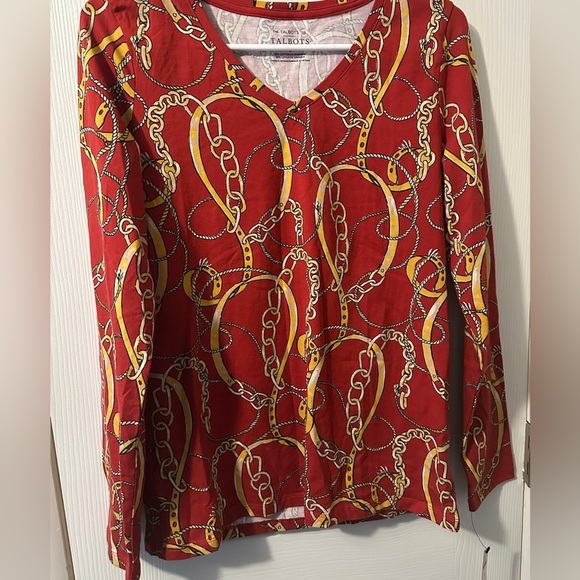 Talbots Size Small NWT Chain Print Shirt - Picture 1 of 3